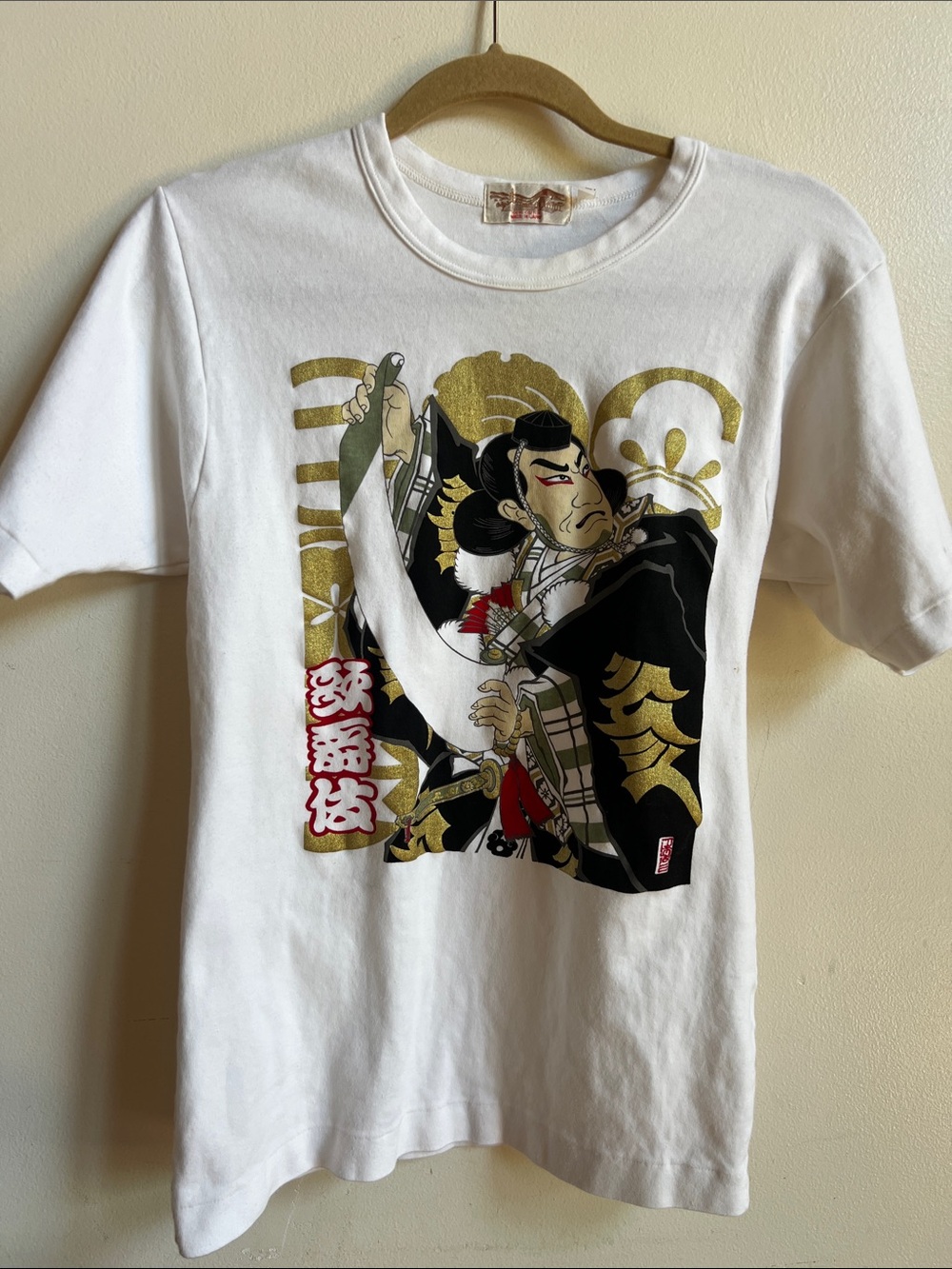 Samurai Print Men’s T-Shirt made in Japan 100% cotton graphic art